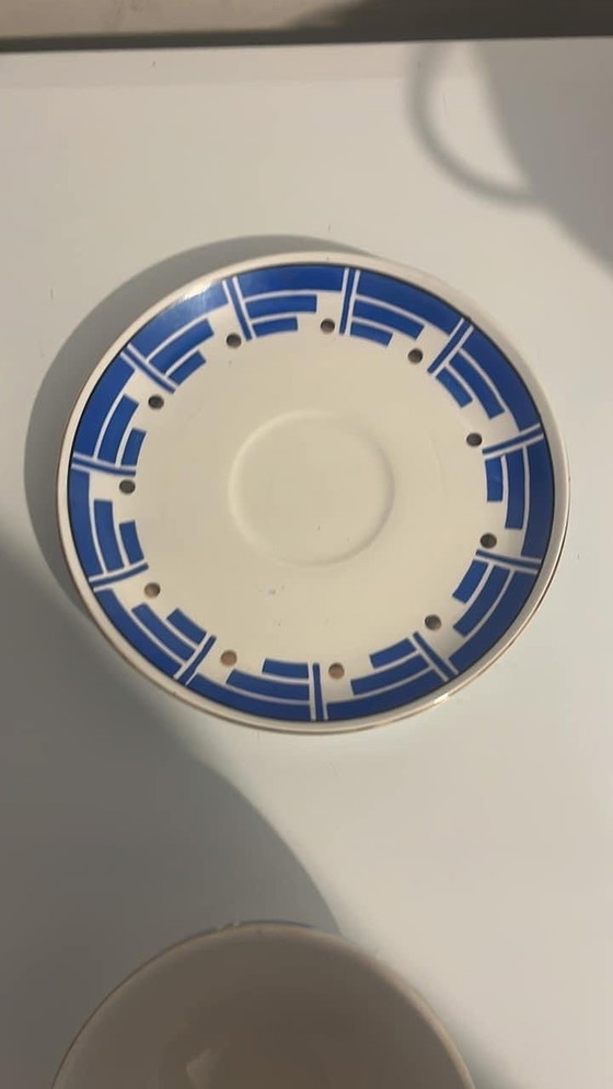 Image 1 of 2 Cups + 2 Royal Boch Art Deco saucers