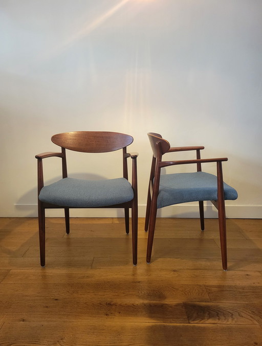 Set Of 2 Armchairs By Ejnar Larsen And Aksel Bender Madsen