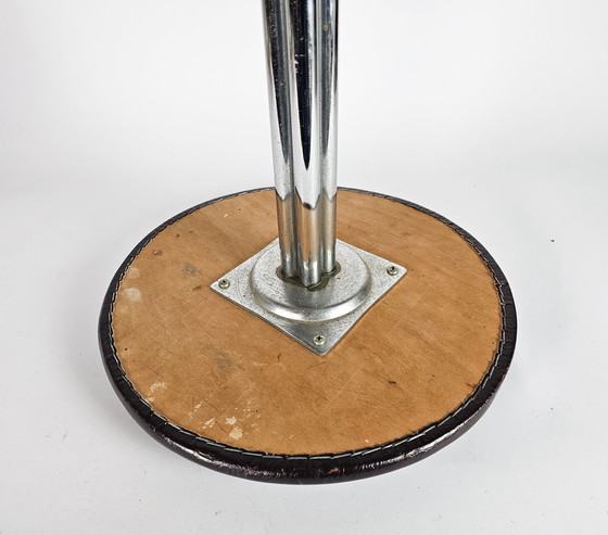 Image 1 of Vintage - Mid - Century - Brabantia - stool - chrome - skai leather - 3rd half 20th century