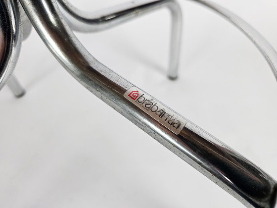 Image 1 of Vintage - Mid - Century - Brabantia - stool - chrome - skai leather - 3rd half 20th century