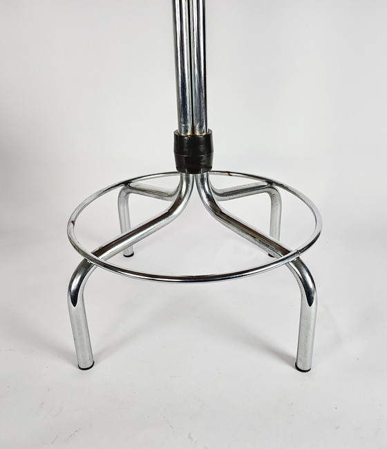 Image 1 of Vintage - Mid - Century - Brabantia - stool - chrome - skai leather - 3rd half 20th century