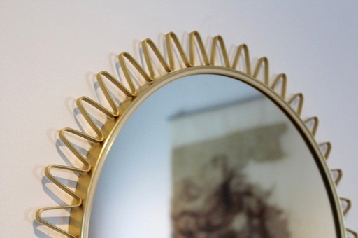 Mid-Century Framed Sunburst Mirror