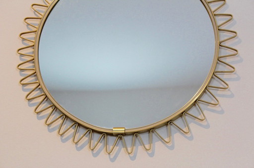 Mid-Century Framed Sunburst Mirror