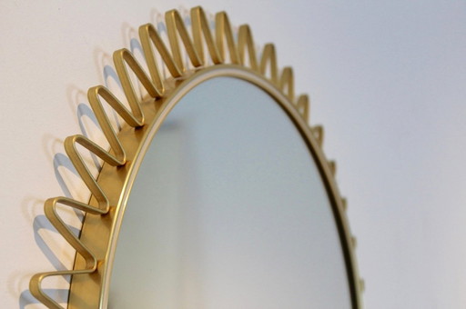 Mid-Century Framed Sunburst Mirror