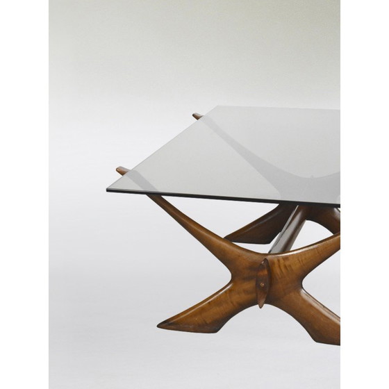 Image 1 of Tavolino da caffè vintage scandinavo in teak Condor di Fredrik Schriever-Abeln per Orebro Glass, anni '60