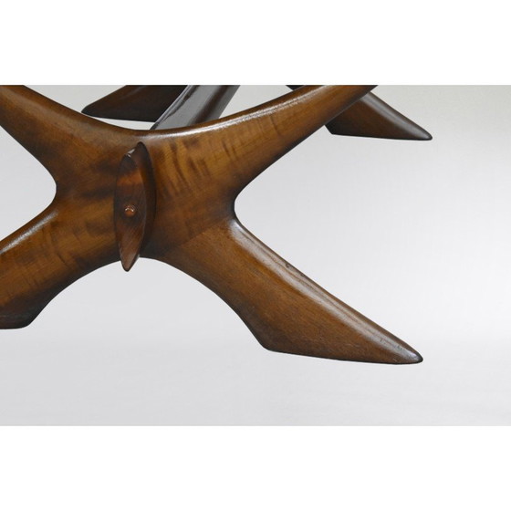 Image 1 of Tavolino da caffè vintage scandinavo in teak Condor di Fredrik Schriever-Abeln per Orebro Glass, anni '60