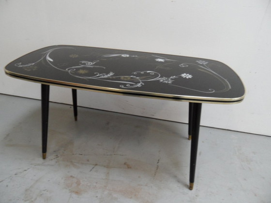 Image 1 of Vintage Coffee Table With Glass Top 1960'S