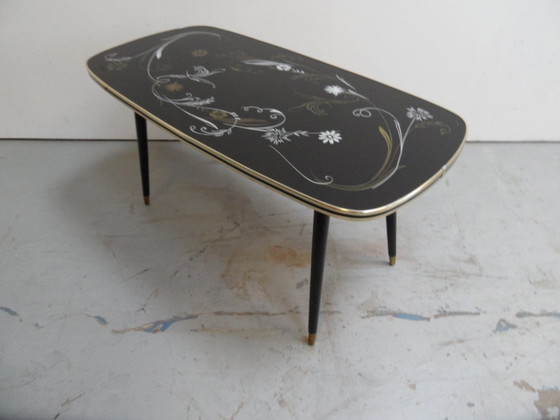 Image 1 of Vintage Coffee Table With Glass Top 1960'S