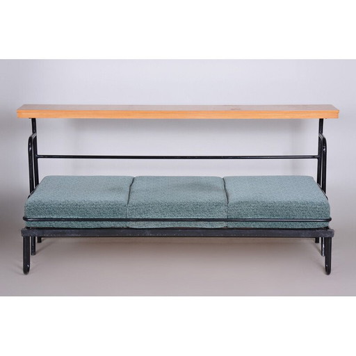 Vintage brown and blue Bauhaus sofa, 1930s