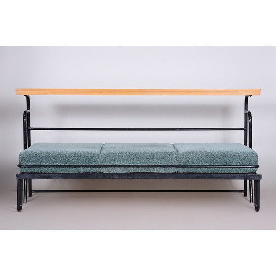 Image 1 of Vintage brown and blue Bauhaus sofa, 1930s