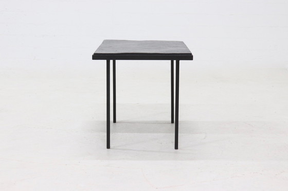 Image 1 of Vintage Steel And Slate Coffee Table 