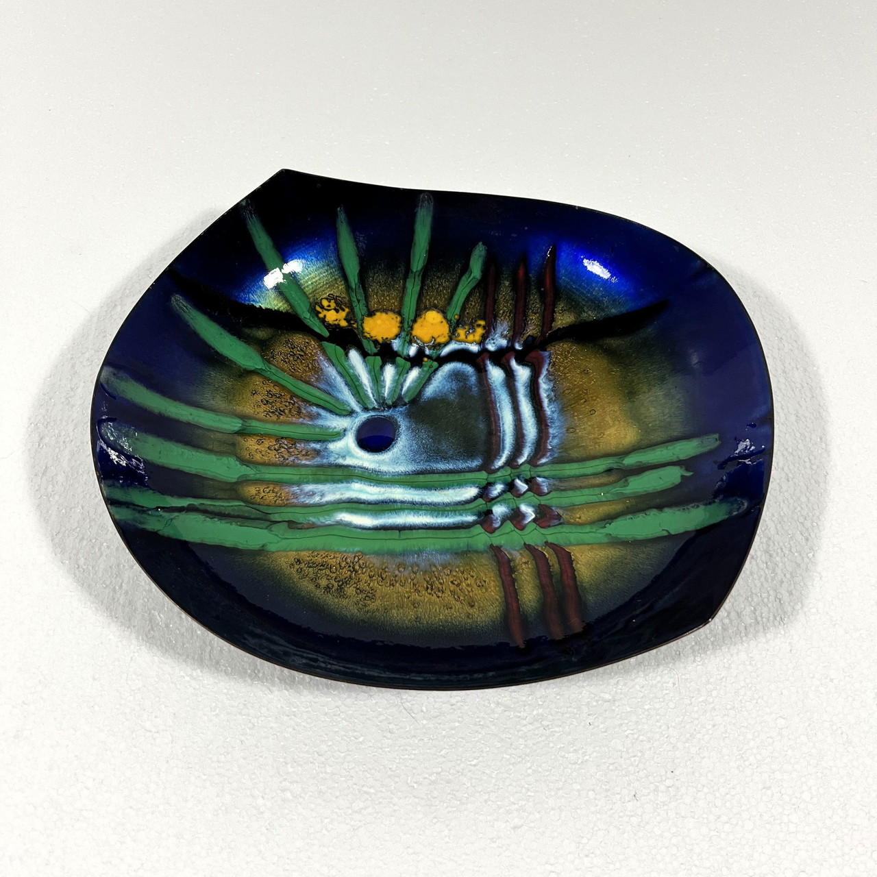 ☆七宝焼 LAURANA RAME D'ARTE エナメルボウル☆ Studio Laurana Rame D'Arte Large Enameled Fruit Bowl Italy | €165