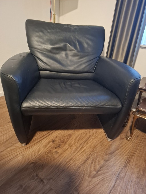 Jori Angel Black Leather Chair