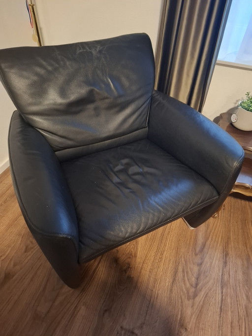 Jori Angel Black Leather Chair