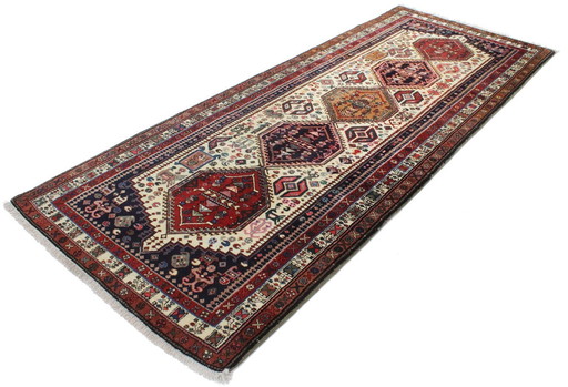 Original Hand-Knotted Persian Carpet Ardebil Old 302 X 127 Cm