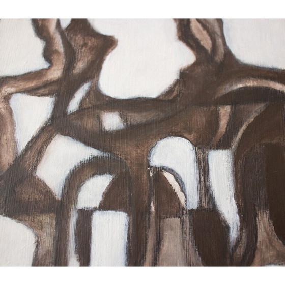 Image 1 of Vintage oil painting by Chiru Chakravarty, 1990