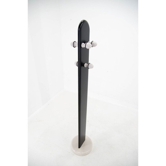 Image 1 of Vintage wood and marble coat rack, Italy 1970s