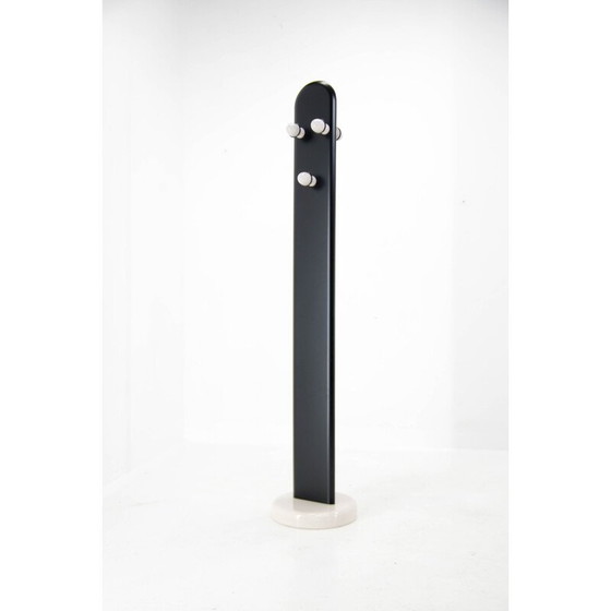 Image 1 of Vintage wood and marble coat rack, Italy 1970s