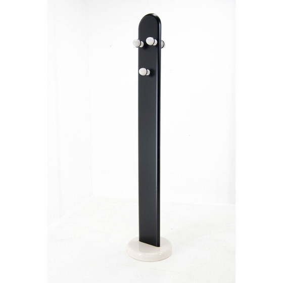 Image 1 of Vintage wood and marble coat rack, Italy 1970s