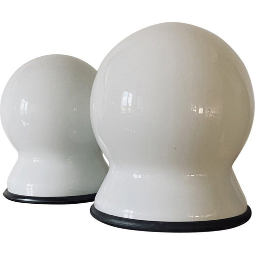 Pair of vintage Scafandro table lamps by Sergio Asti for Candle, Italy 1970s