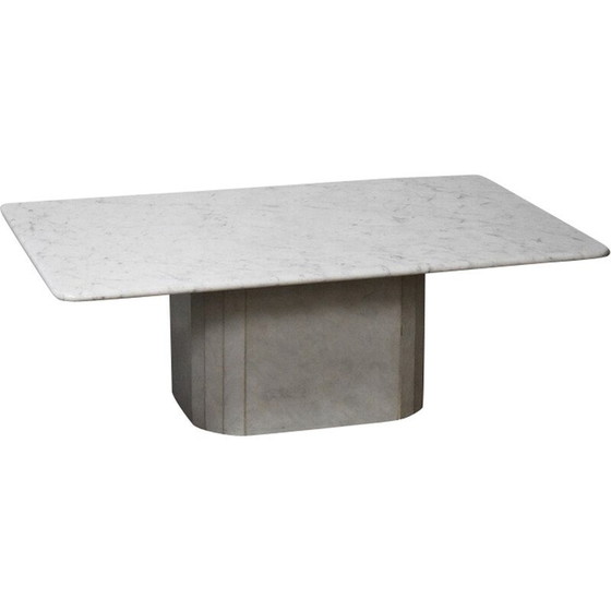 Image 1 of Vintage Carrara marble coffee table, 1970s