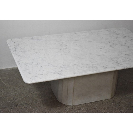 Image 1 of Vintage Carrara marble coffee table, 1970s