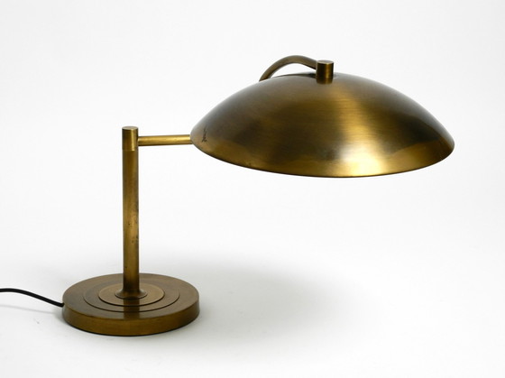 Image 1 of Beautiful Large Heavy Mid Century Modern Brass Table Lamp With Swivel Joint