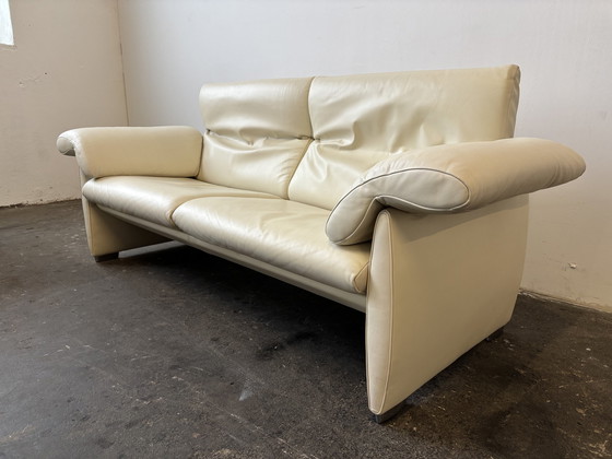 Image 1 of De Sede Ds-10 Leather Sofa With Armchair Leather Beige