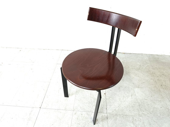 Image 1 of 2x Harvink Martin Haksteen 1980s Post modern Zeta dining chairs