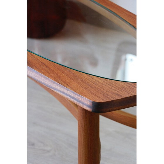 Image 1 of Solid teak oval coffee table for Nathan Furnitures, England 1960