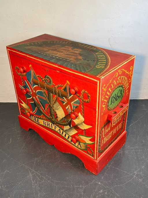 Handpainted Sea Chest