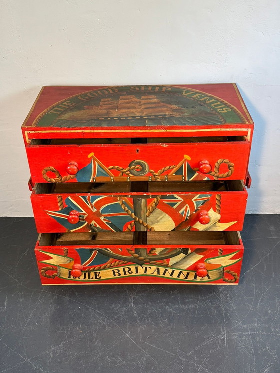 Image 1 of Handpainted Sea Chest