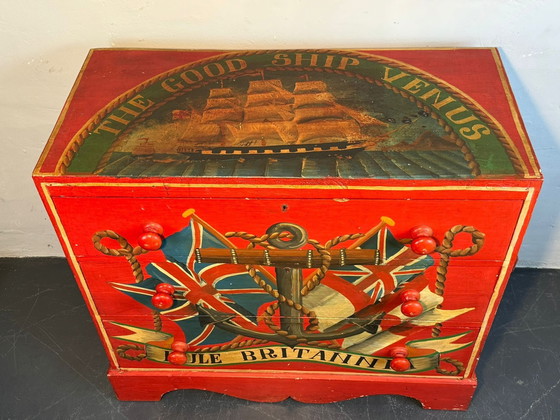 Image 1 of Handpainted Sea Chest