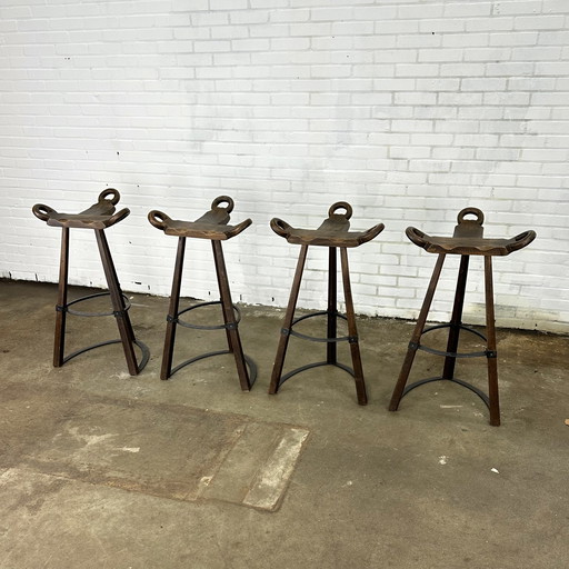 4x Confonorm 'Marbella' bar stools by Sergio Rodrigues