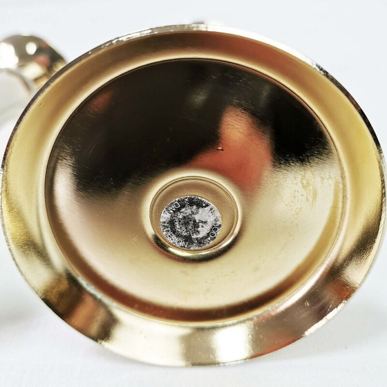 Image 1 of Coppia di portacandele d'epoca in oro, Danimarca 1960