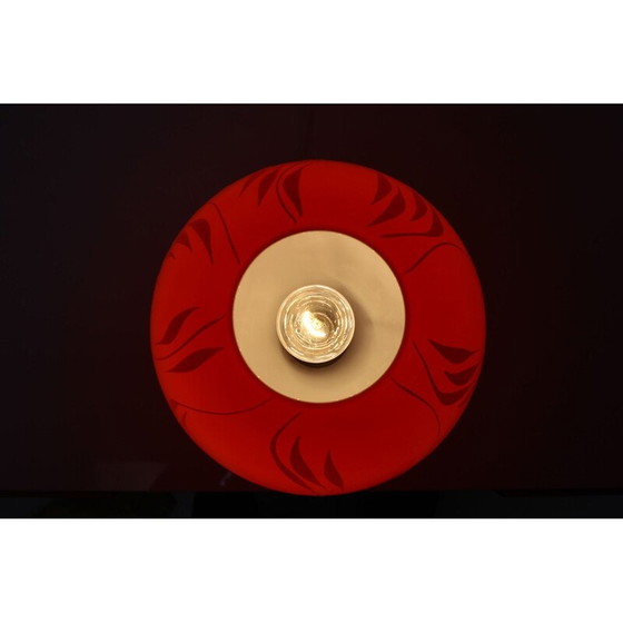 Image 1 of Vintage lamp en verre par Lighting glass Valasske Mezirici, Tchécoslovaquie 1970