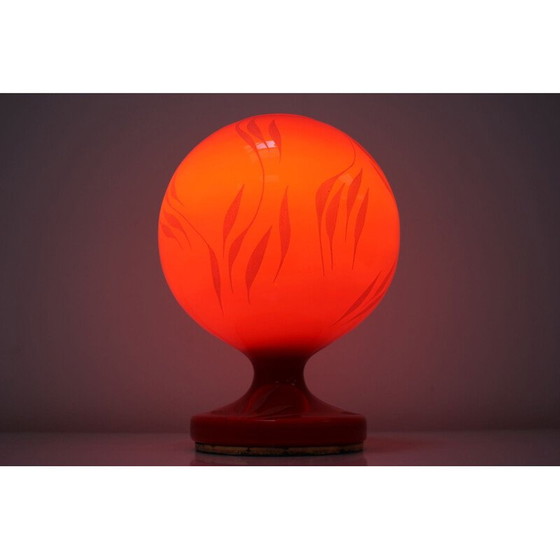 Image 1 of Vintage lamp en verre par Lighting glass Valasske Mezirici, Tchécoslovaquie 1970