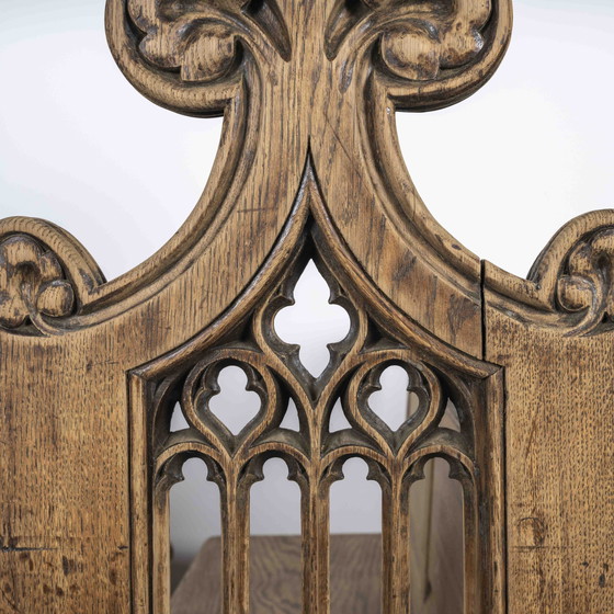 Image 1 of 2x Gothic Church Pews