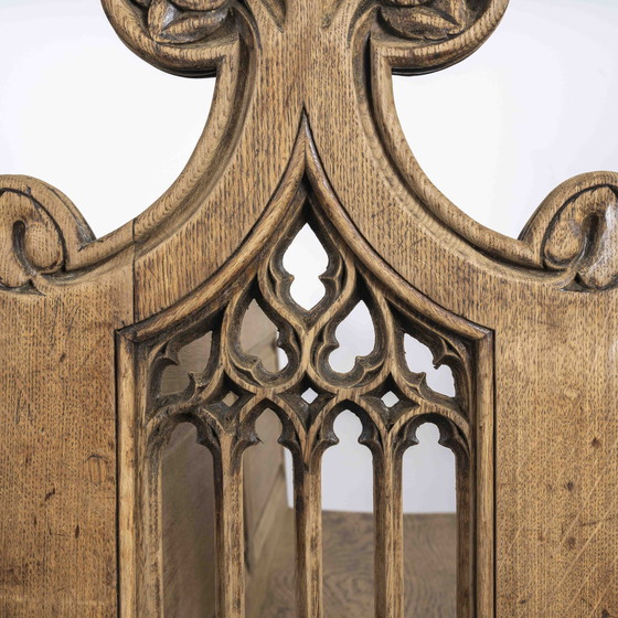 Image 1 of 2x Gothic Church Pews