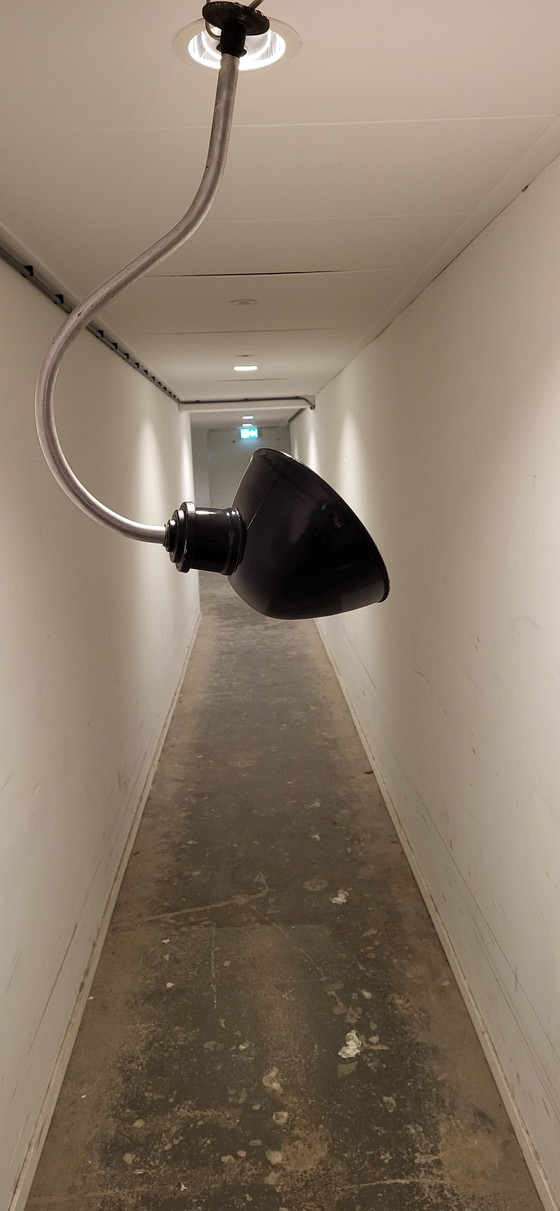 Image 1 of 2 lámparas de pared industriales de cuello de cisne Barton England