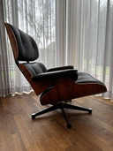 Vitra Lounge Chair + Ottoman noir