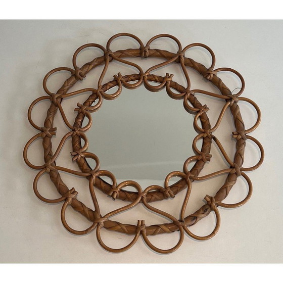 Image 1 of Vintage rattan mirror, 1970