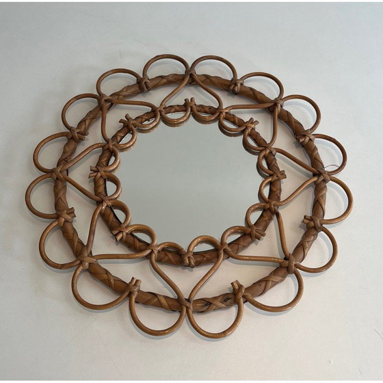 Image 1 of Vintage rattan mirror, 1970