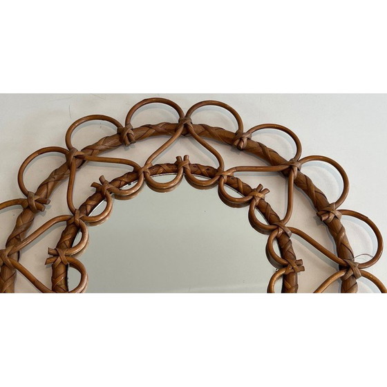 Image 1 of Vintage rattan mirror, 1970