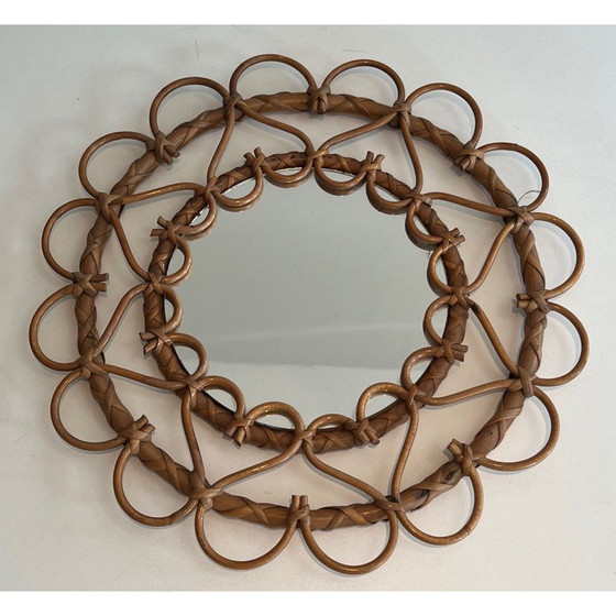 Image 1 of Vintage rattan mirror, 1970