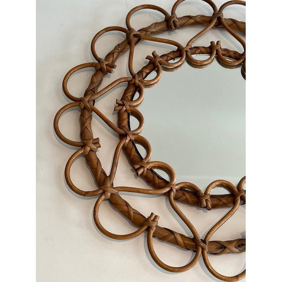 Image 1 of Vintage rattan mirror, 1970