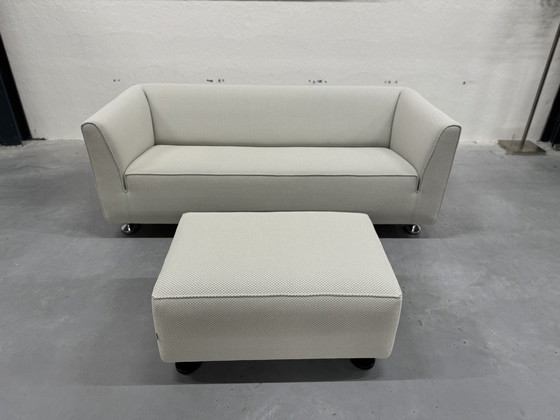 Image 1 of Gelderland 4800 Sofa Xl 2.5 Seater + Footstool Grape Fabric