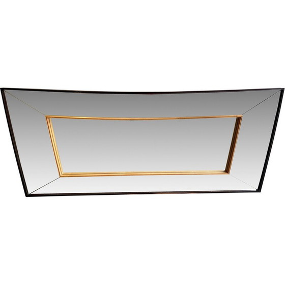 Image 1 of Specchio da parete vintage con bordo superiore concavo