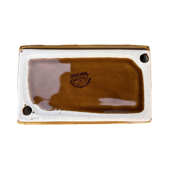 Image 1 of Vintage glazed ceramic ashtray by Ditmar Urbach, Czechoslovakia 1960