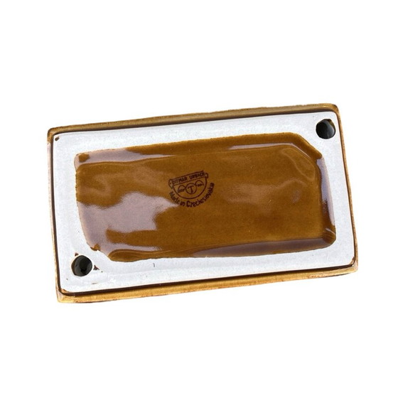 Image 1 of Vintage glazed ceramic ashtray by Ditmar Urbach, Czechoslovakia 1960
